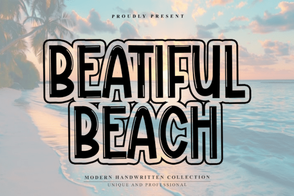 Beatiful Beach: A Bold, Handwritten Font for Dynamic Designs