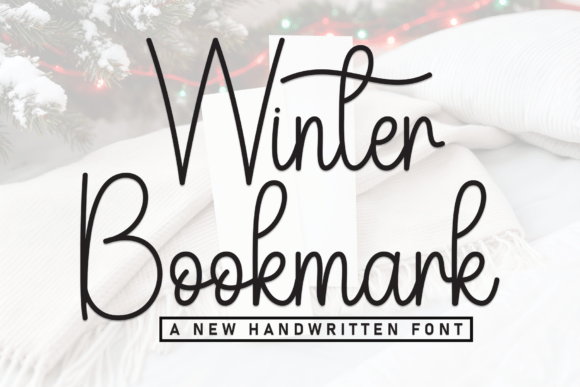 Winter Bookmark: A Pleased Display Font for Heartfelt Projects